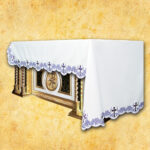 Nappe brodée liturgique Na Post 268x115cm