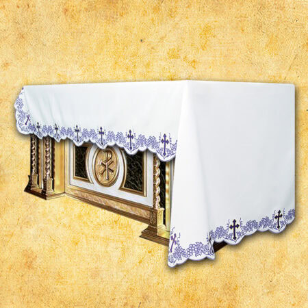 Nappe brodée liturgique Na Post 268x115cm