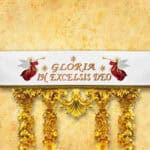 Nappe d’autel avec broderie de Noël