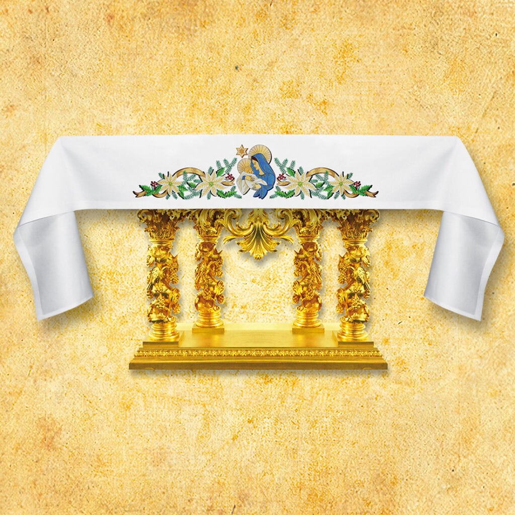 nappe d’autel avec broderie