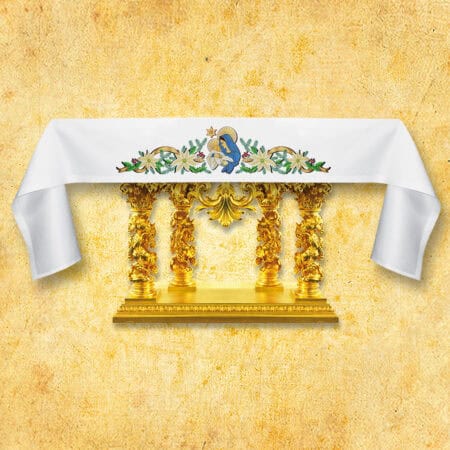 nappe d’autel avec broderie