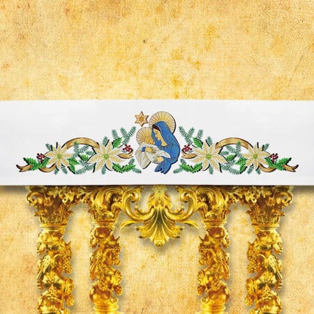 nappe d’autel avec broderie