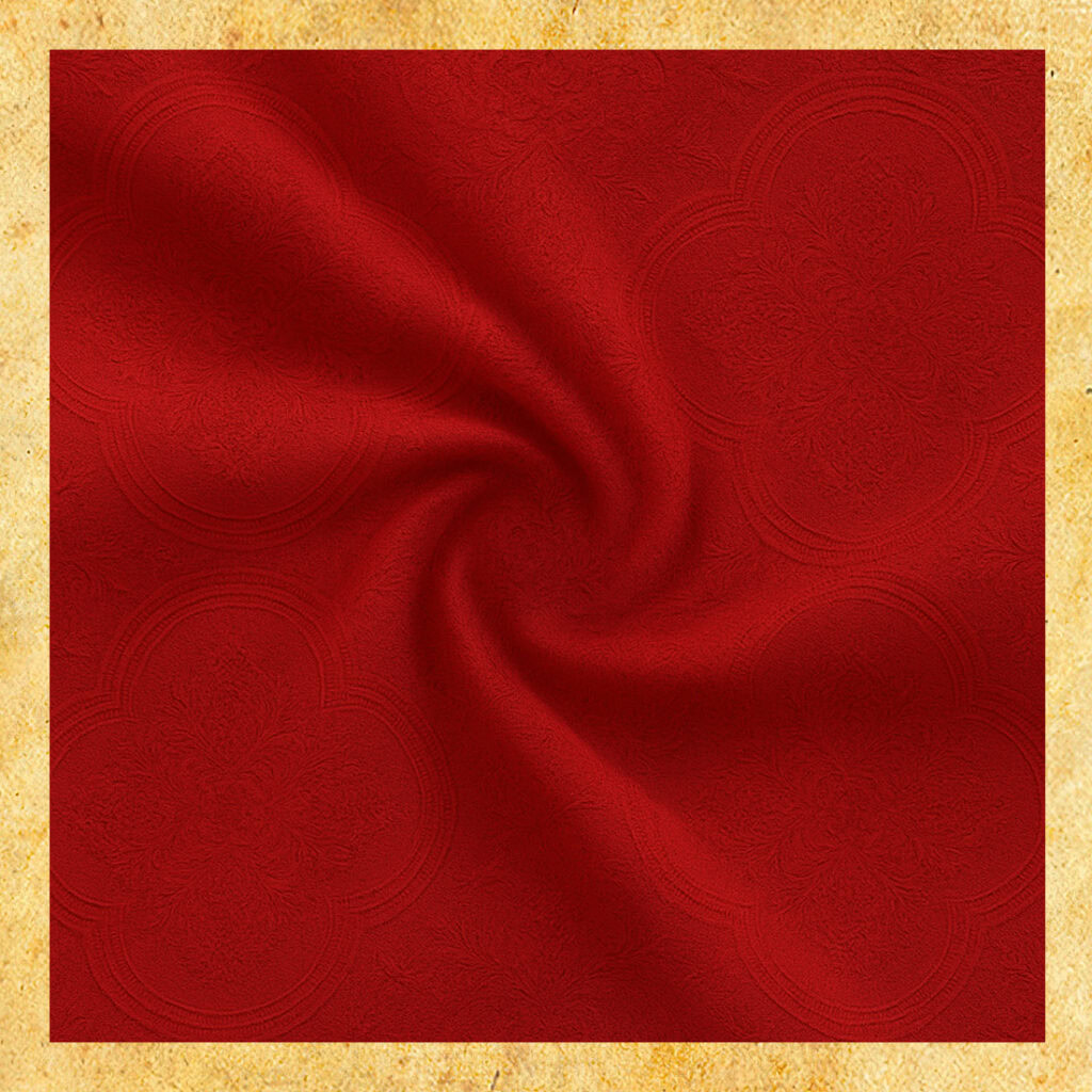 tissu jacquard rouge