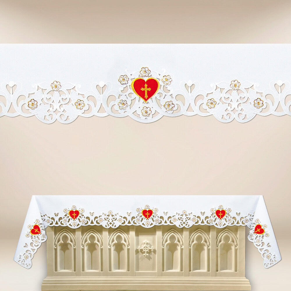 nappe brodée Cœur de Jésus