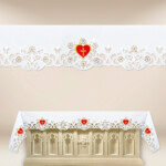nappe brodée Cœur de Jésus