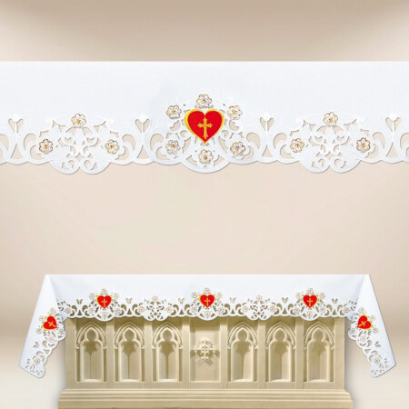 nappe brodée Cœur de Jésus