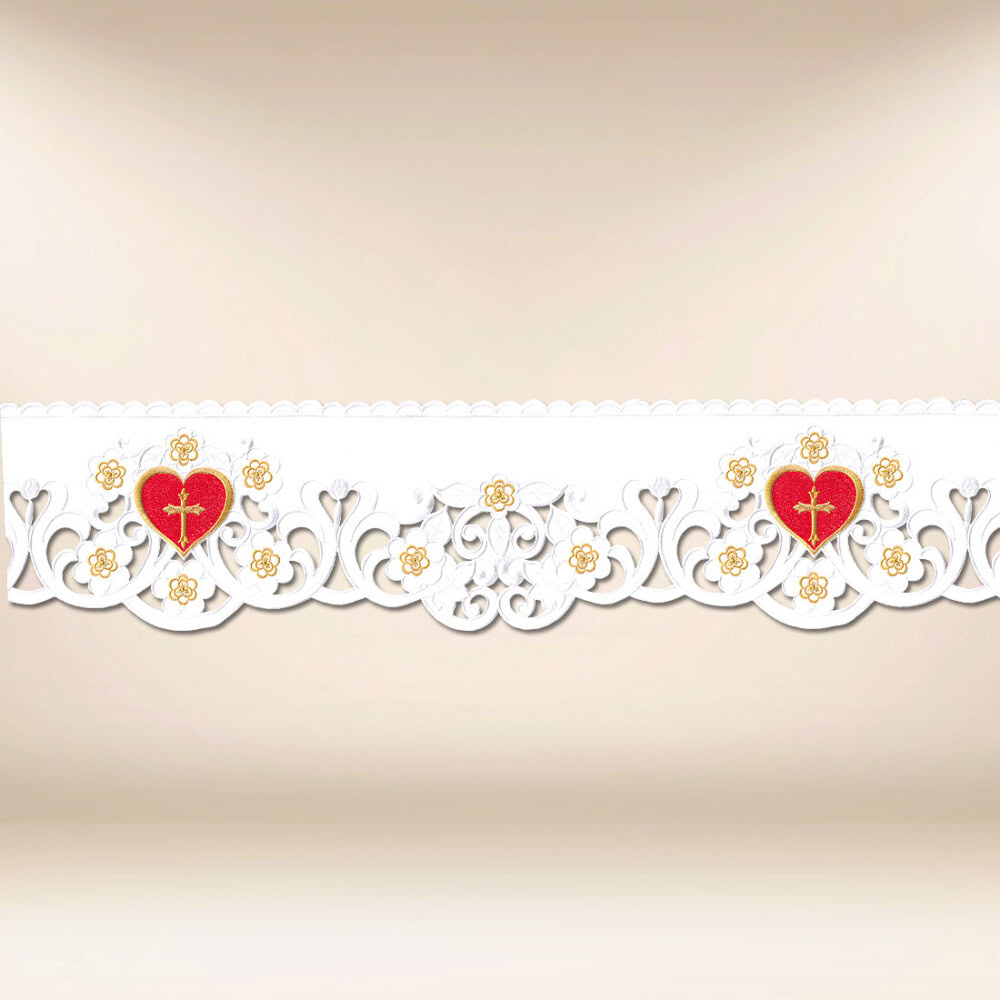 Dentelle brodée Cœur de Jésus