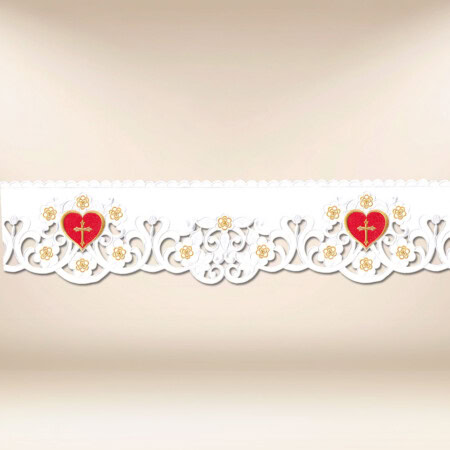 Dentelle brodée Cœur de Jésus