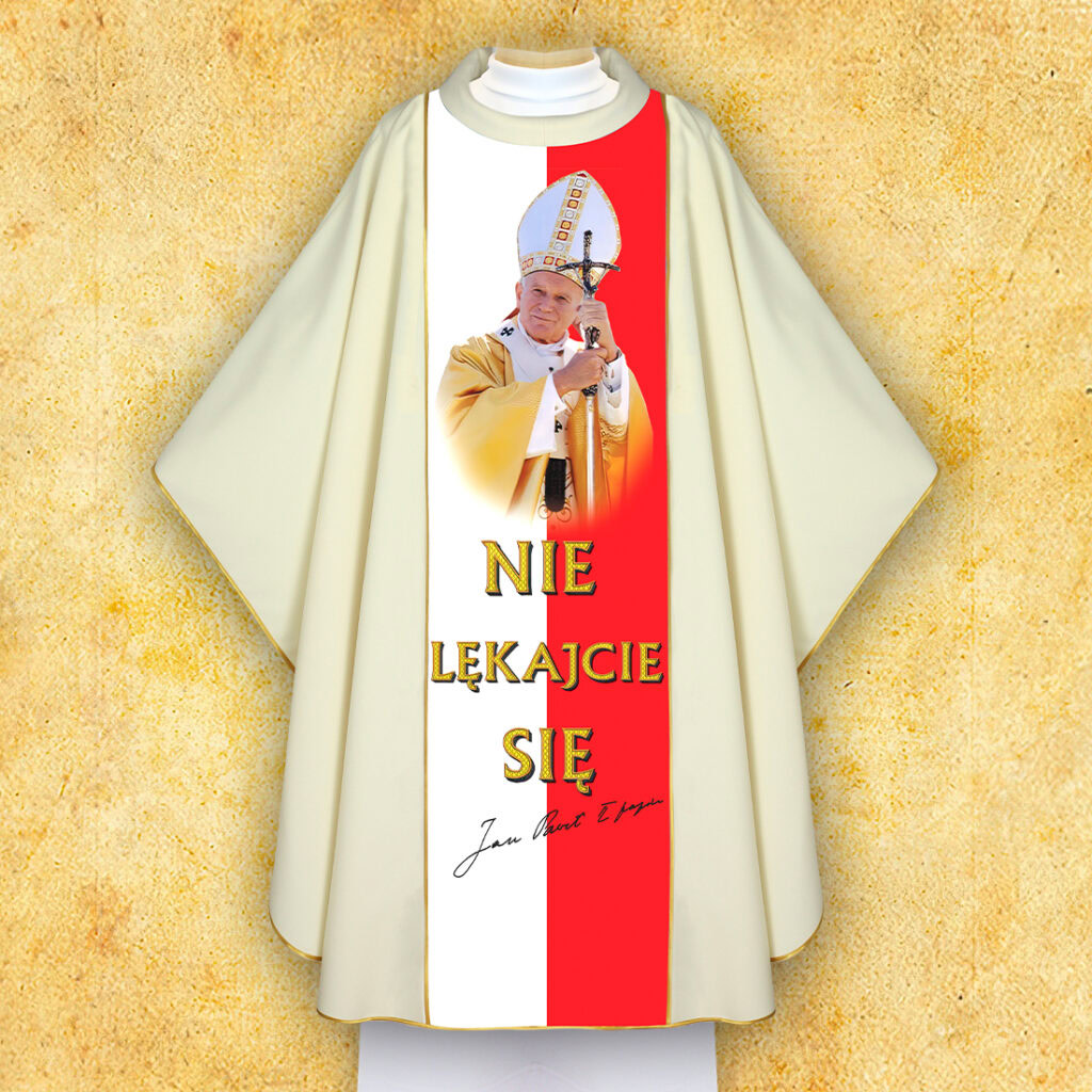 Chasuble photo patriotique « Jean-Paul II »