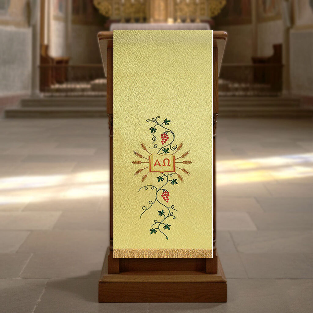 Parement d’ambon brodé biblique