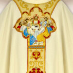 Chasuble brodée La Dernière Cène écru