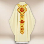 Chasuble brodée La Dernière Cène écru