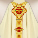 Chasuble brodée La Dernière Cène écru