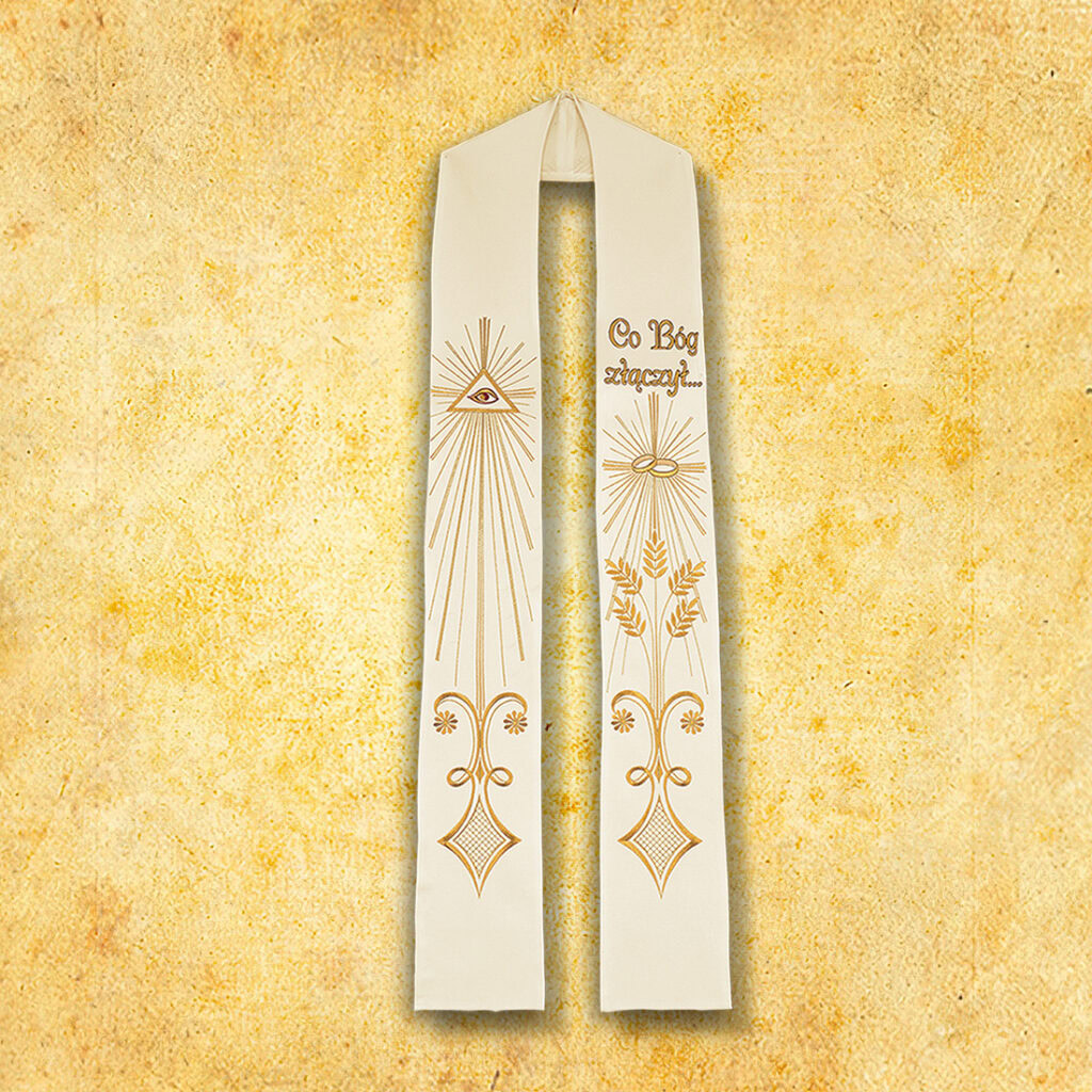 Étole de mariage brodée