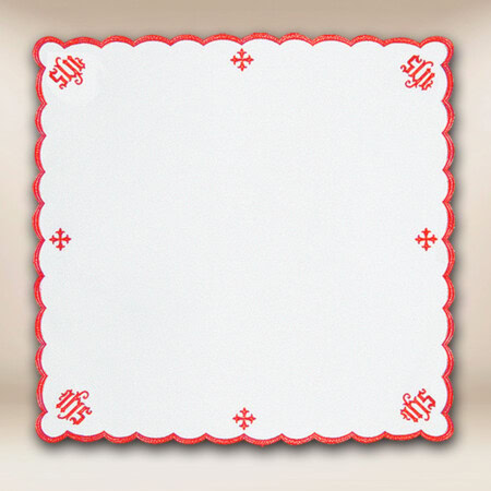 Serviette Brodée Rouge 110X110
