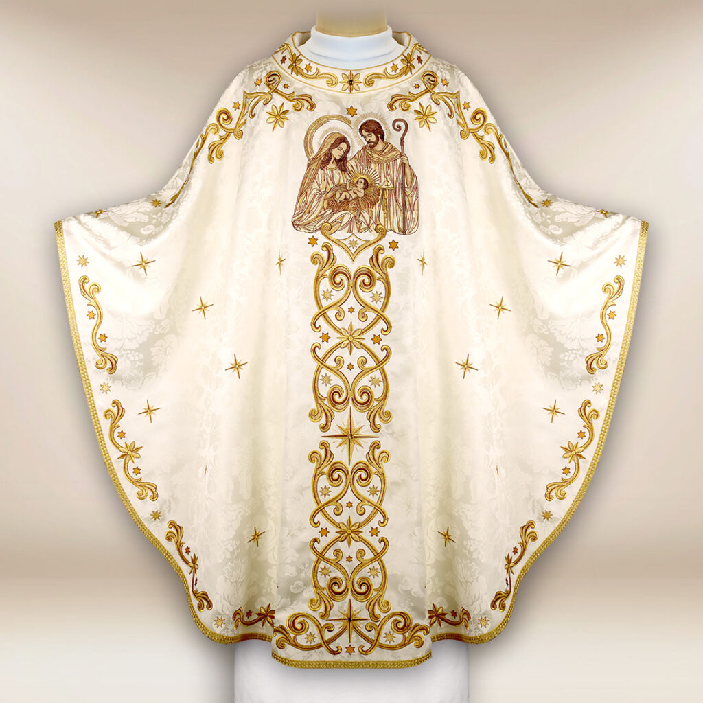 Chasuble brodée pour Noël