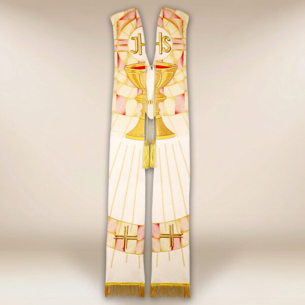 Stola brodée <br> « La lumière de l'Eucharistie »