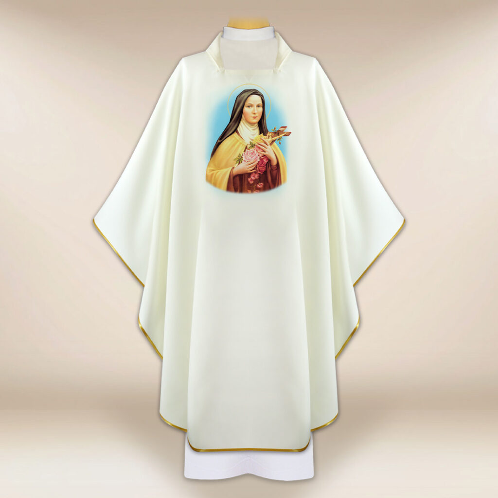 Chasuble avec l'image de Sainte Teresa Chasuble avec l'image de Sainte Teresa