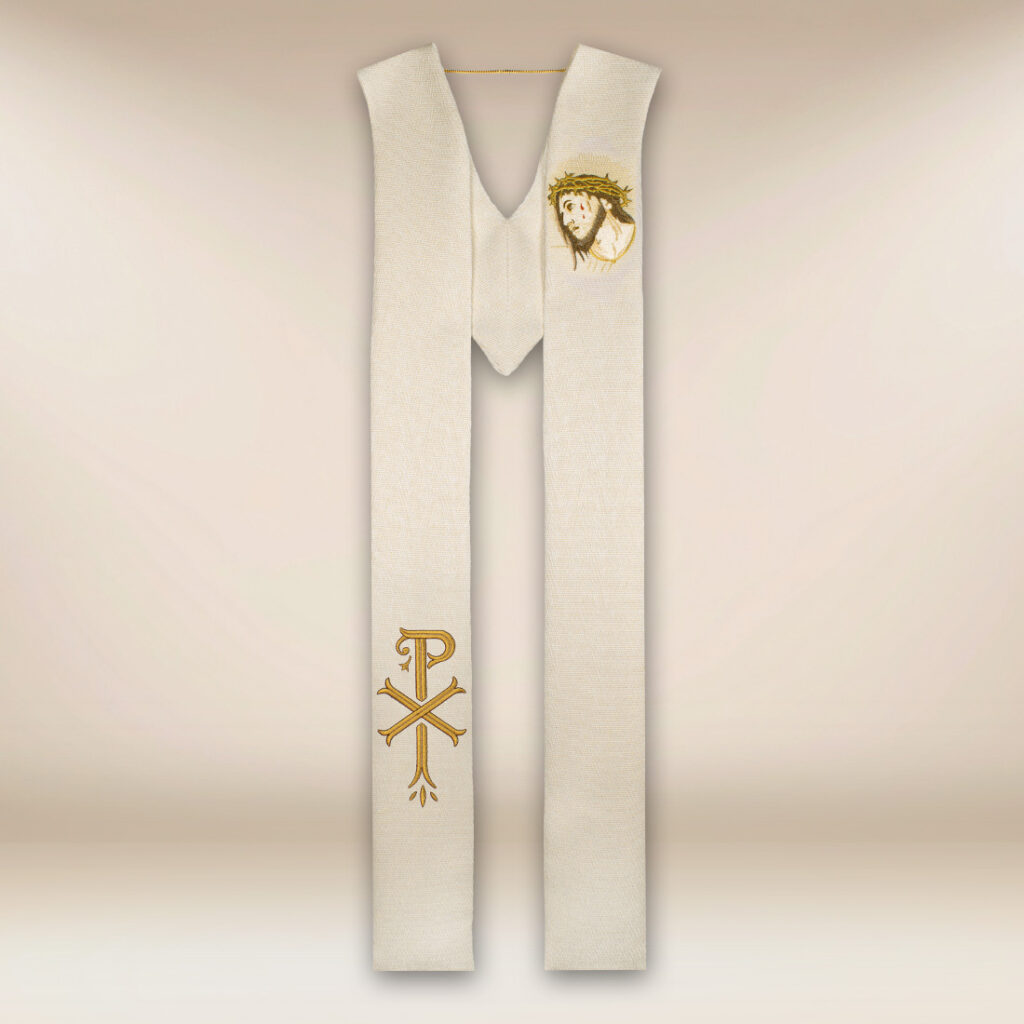 Étole brodée Jésus Souffrant