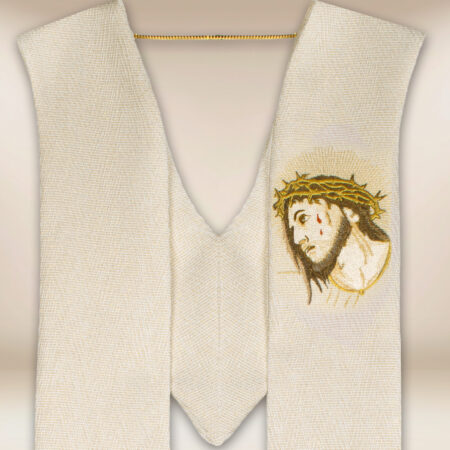 Étole brodée Jésus Souffrant