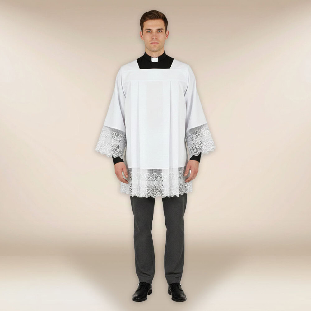 Surplis avec guipure IHS 164cm