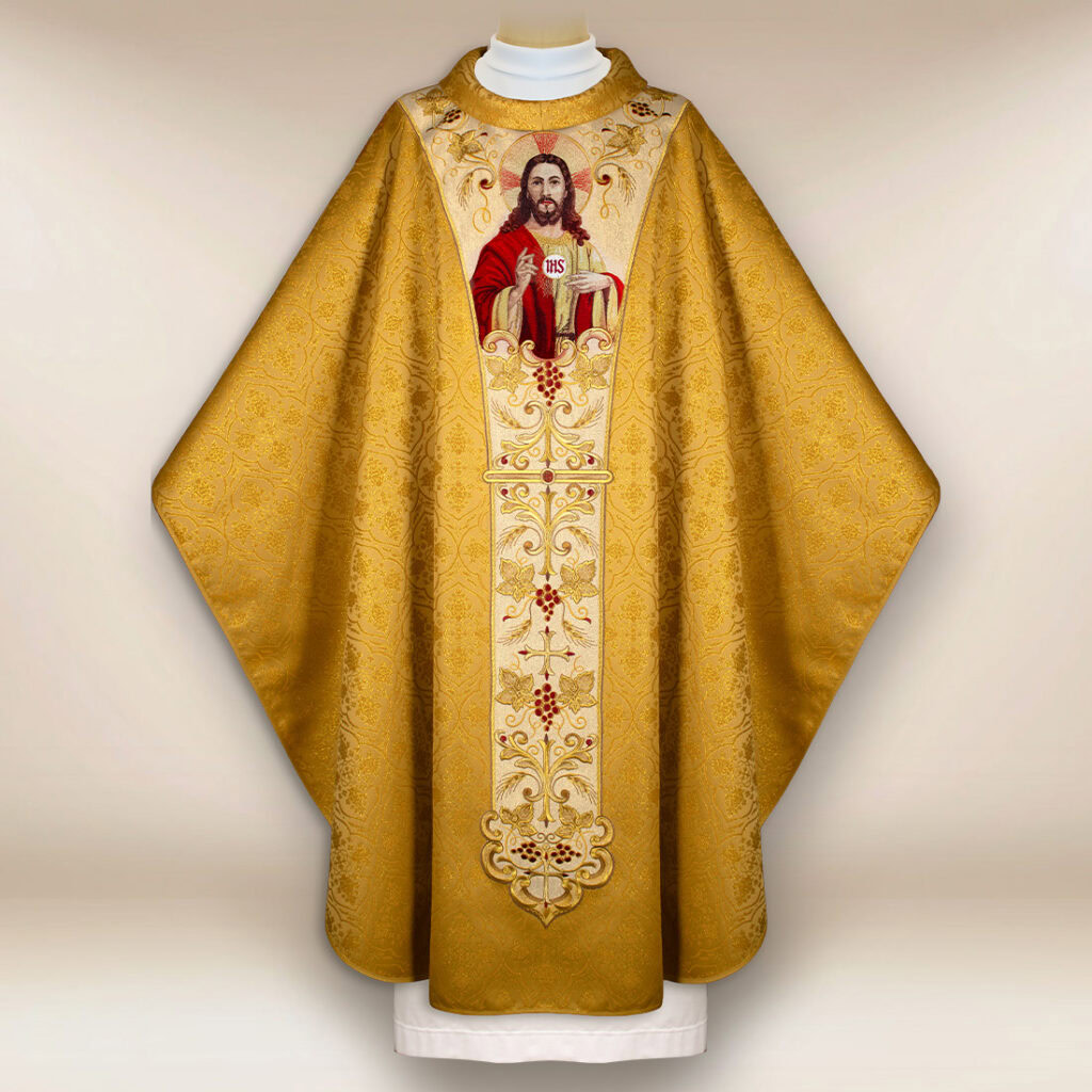 Chasuble liturgique avec Jésus-Christ Chasuble liturgique avec Jésus-Christ