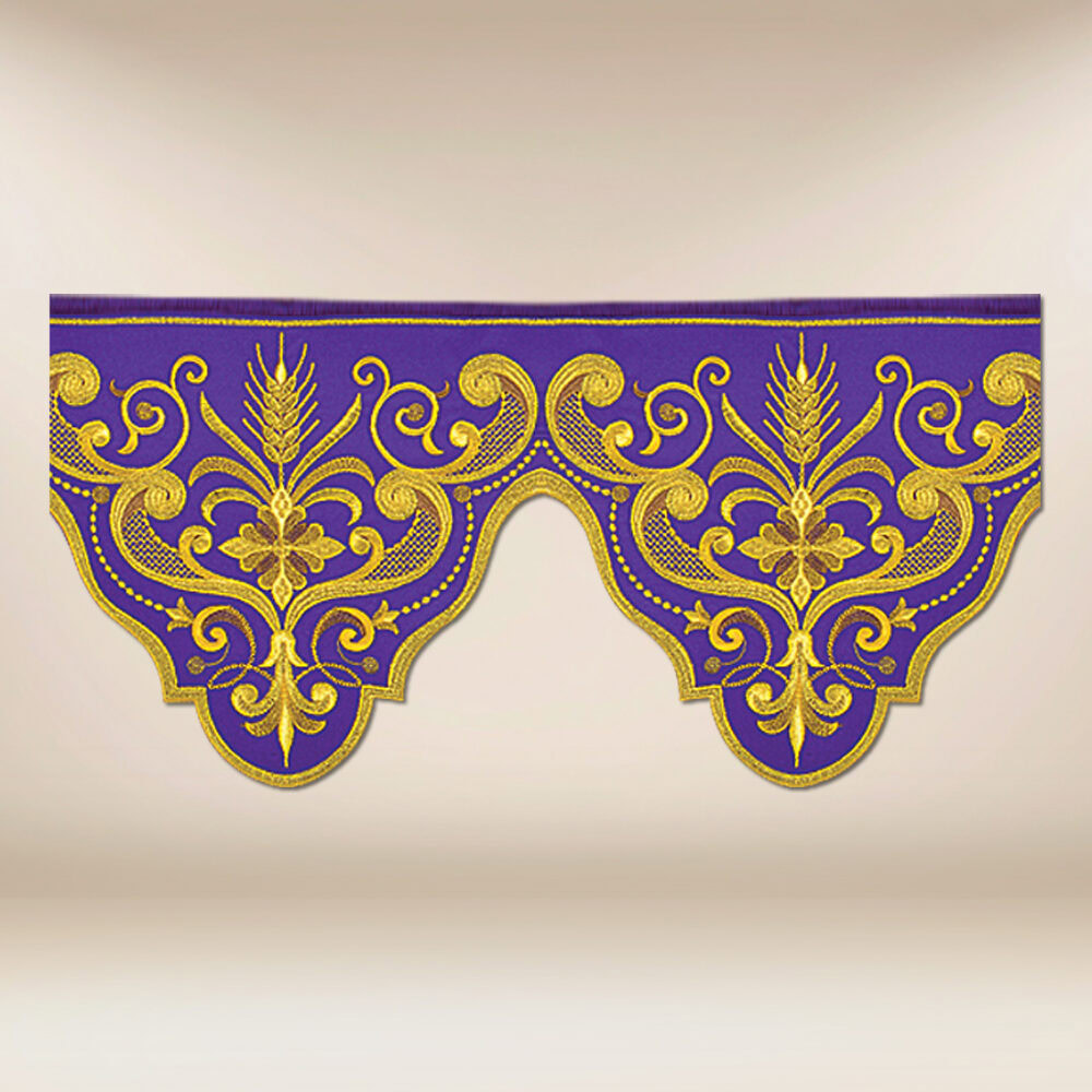 Dentelle brodée violette 590cm