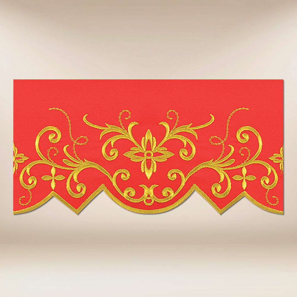 Dentelle brodée rouge 590cm