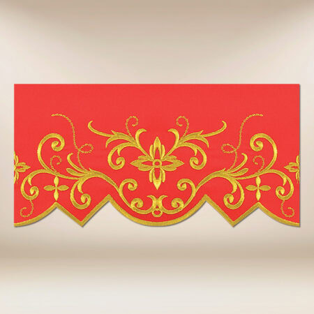 Dentelle brodée rouge 590cm
