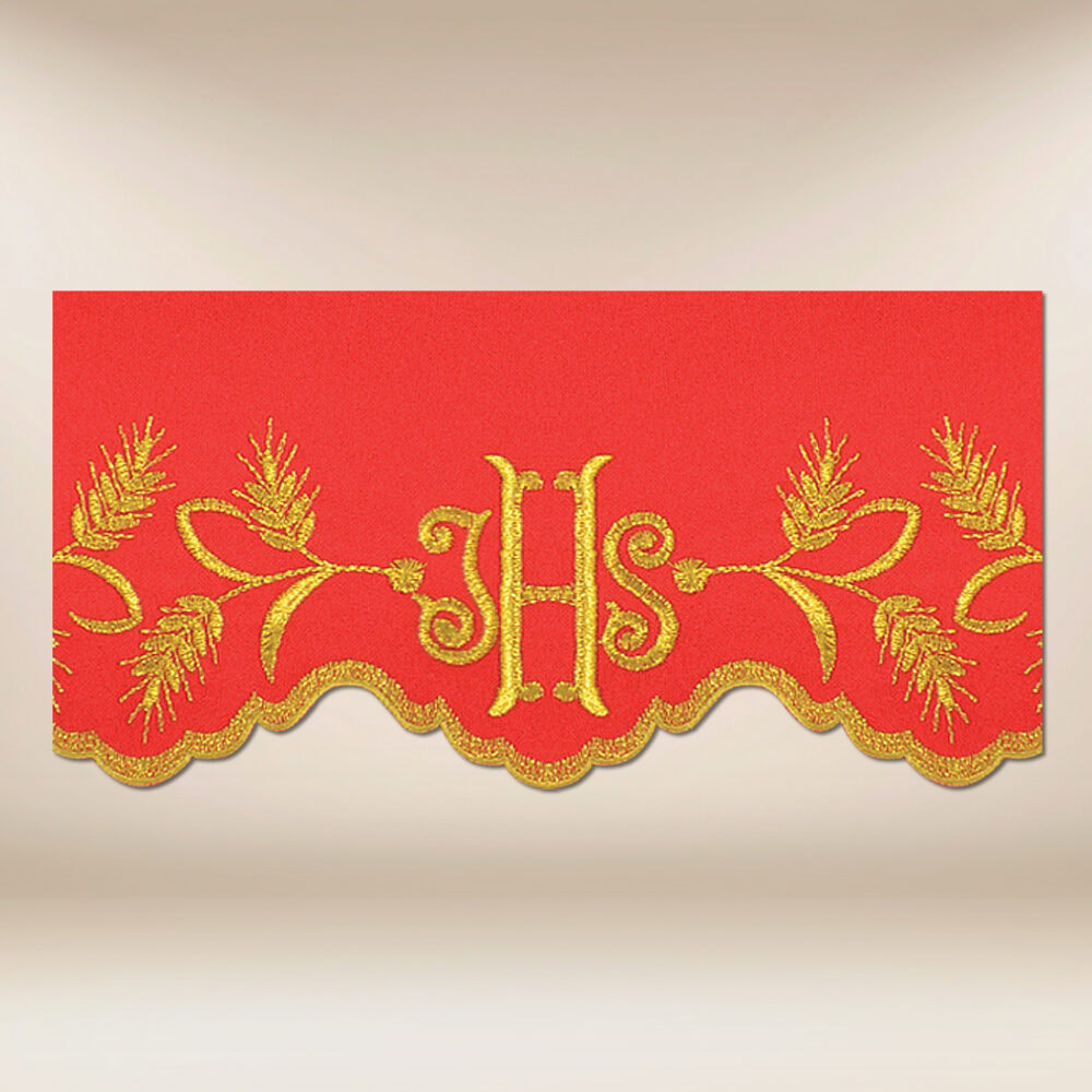 Dentelle brodée rouge 590cm