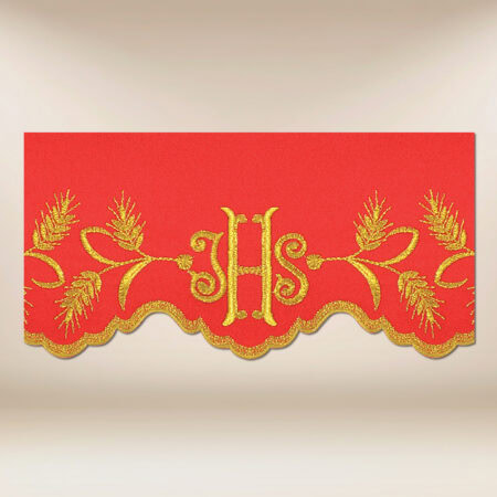 Dentelle brodée rouge 590cm