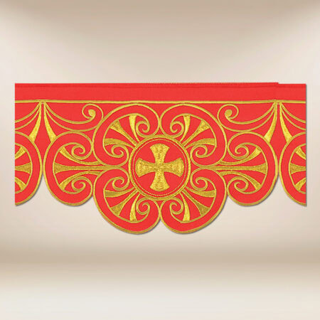 Dentelle brodée rouge 590cm
