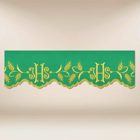 Dentelle brodée verte 590cm