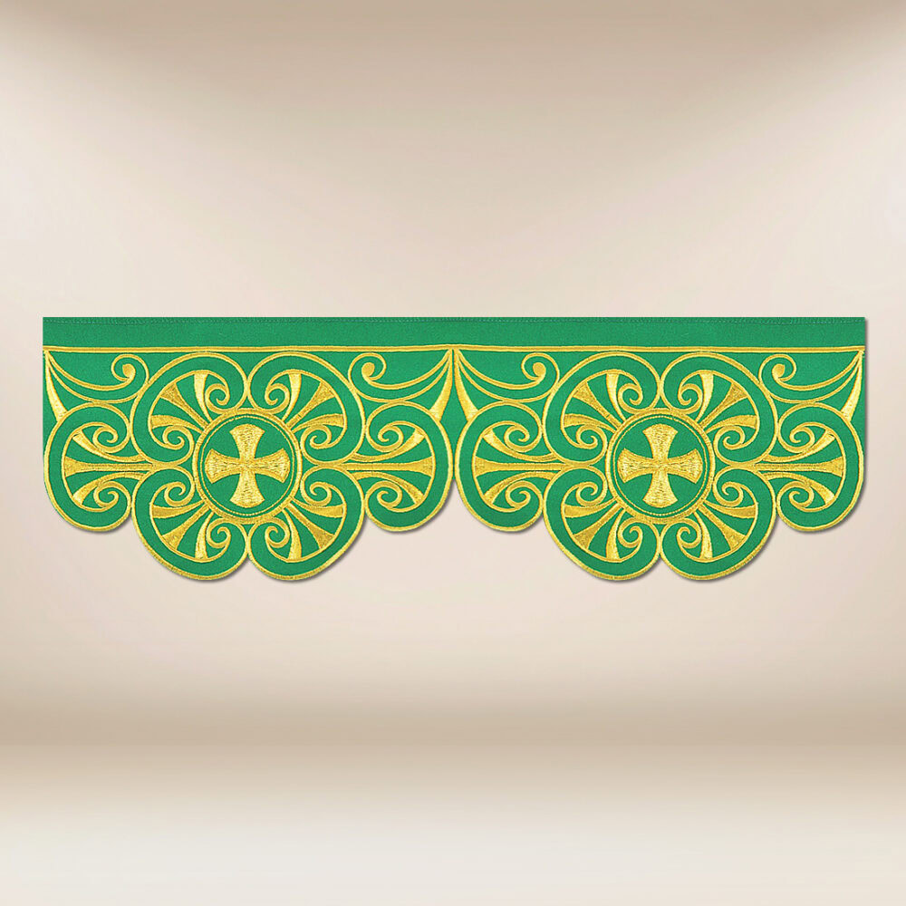 Dentelle brodée verte 590cm
