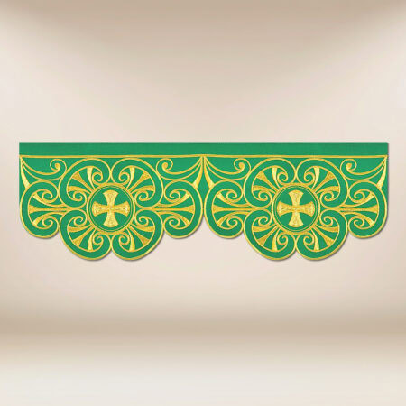 Dentelle brodée verte 590cm