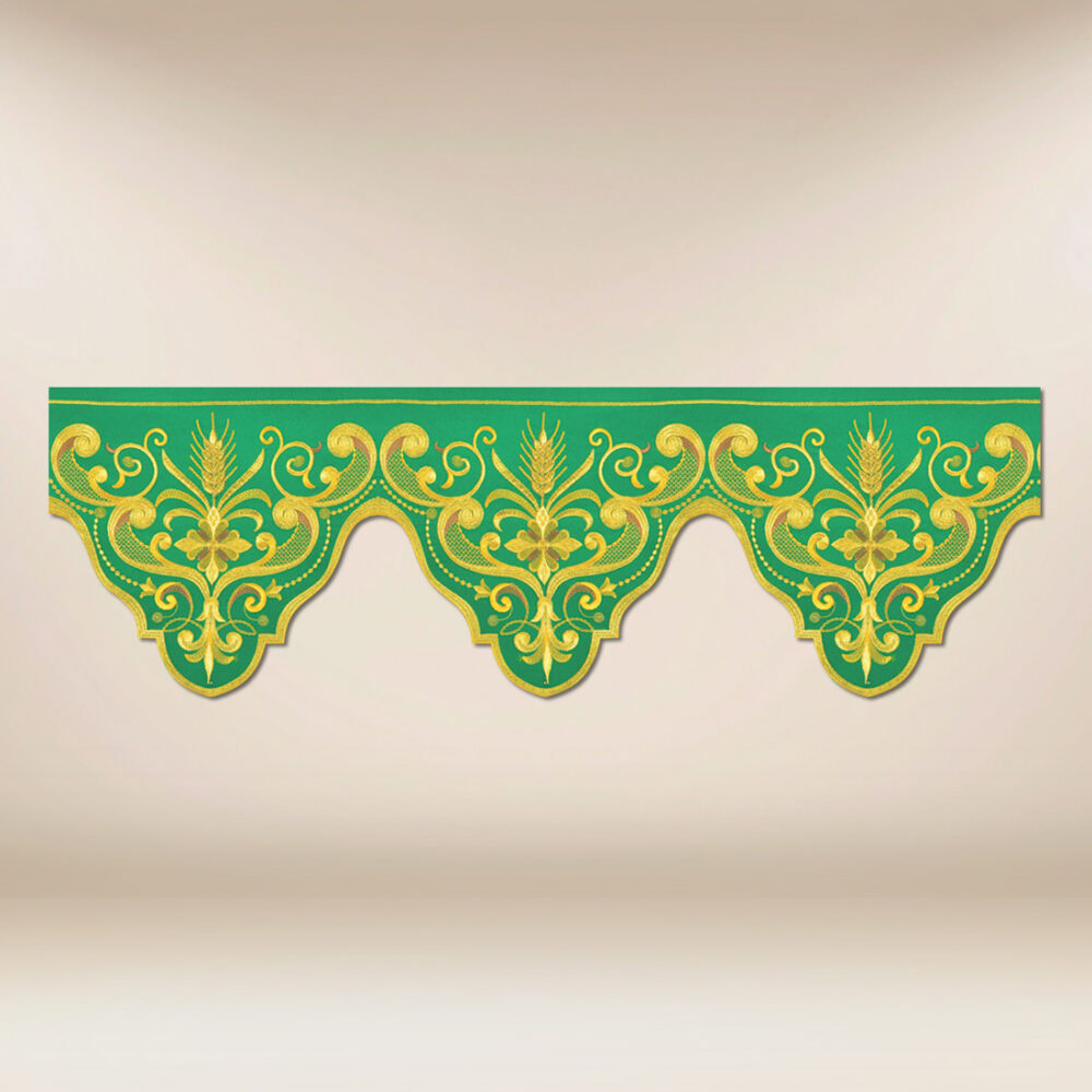 Dentelle brodée verte 590cm