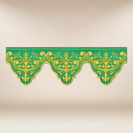 Dentelle brodée verte 590cm
