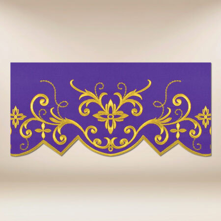 Dentelle brodée violette 590cm