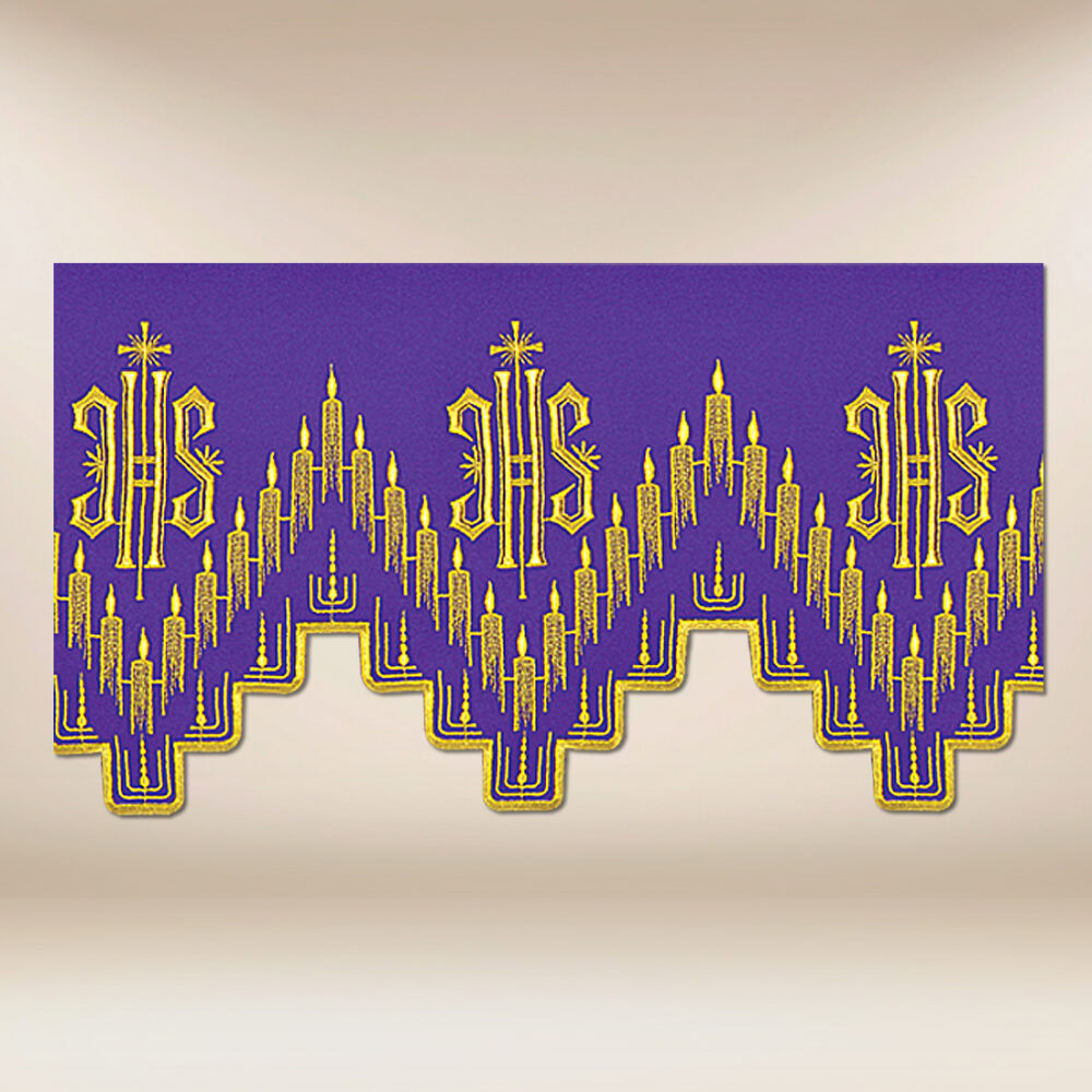Dentelle brodée violette 590cm
