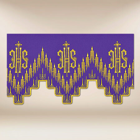 Dentelle brodée violette 590cm
