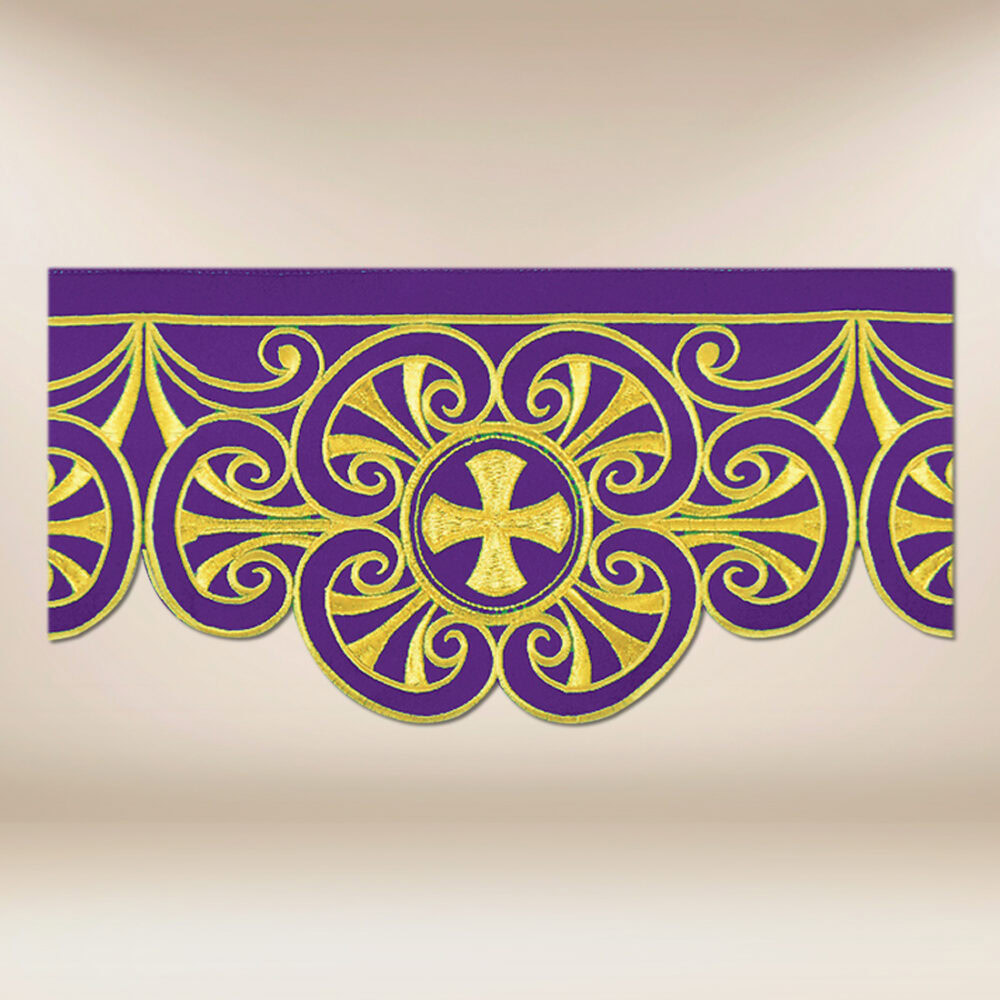 Dentelle brodée violette 590cm