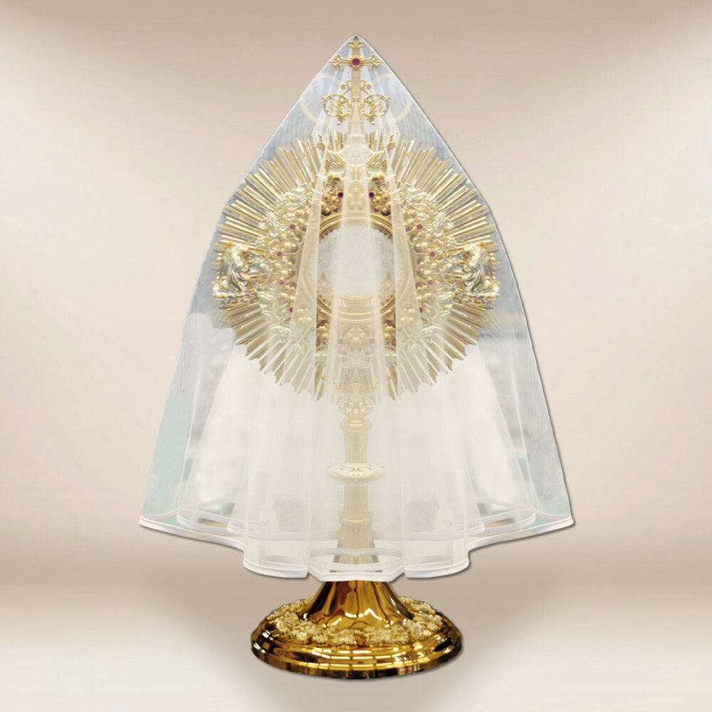Voile pour monstrance avec bord blanc 80cm
