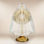 Voile pour monstrance avec bord blanc 80cm