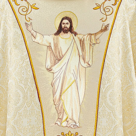 Chasuble brodée Jésus Ressuscité