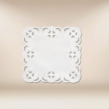 Linge brodé blanc 45x45