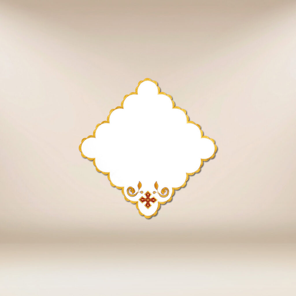 Serviette liturgique brodée 32×32