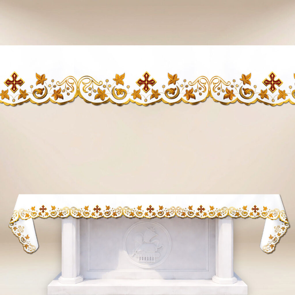 Nappe d’autel brodée