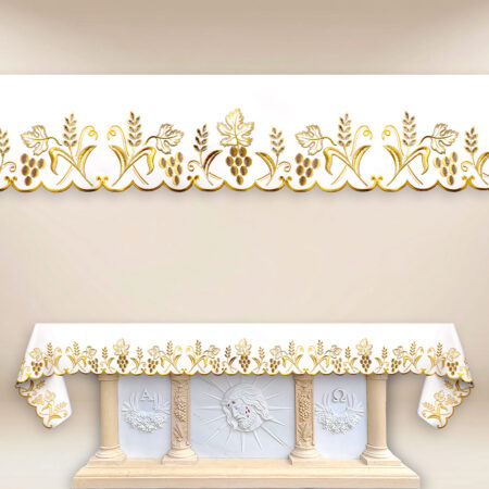 Nappe d’autel liturgique brodée