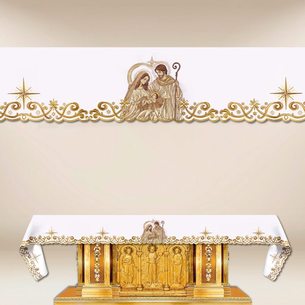 Nappe brodée de Noël