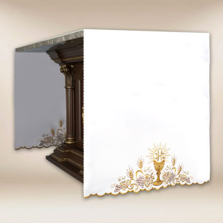 Nappe d’autel brodée calice